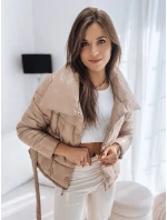 Dámsky prešívaný kabát LONDON PREMIUM camel FashionStreet TY3346 Dámsky prešívaný kabát LONDON PREMIUM camel FashionStreet TY3346