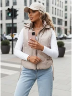 Dámska prešívaná vesta TREOS svetlo šedá FashionStreet TY4217 Dámska prešívaná vesta TREOS svetlo šedá FashionStreet TY4217