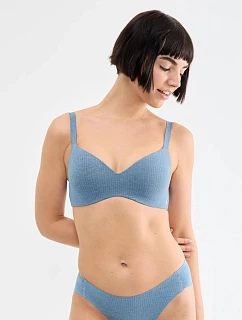 Podprsenka sloggi ZERO Feel Pure THE UP TShirt Bra modrá Blue – SLOGGI