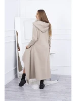 Zateplené šaty s dlhšími bokmi svetlo béžovej Zateplené šaty s dlhšími bokmi svetlo béžovej
