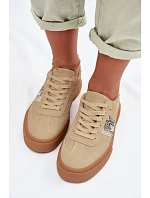 Dámske tenisky z hadej kože Big Star TT274298 Beige Dámske tenisky z hadej kože Big Star TT274298 Beige