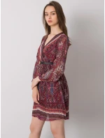 Šaty DHJ SK 10201.93P gaštanová