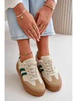 Dámske tenisky na platforme Beige-Green Nesonice