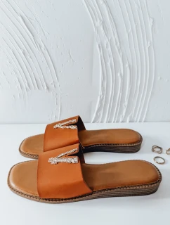 Dámske žabky SOLVINA camel FashionStreet ZY0957