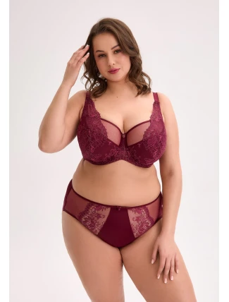 Polomäkká podprsenka Gaia BSM 1313 Jovana Maxi Maroon