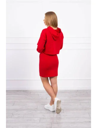 Súprava blúzky a sukne červená