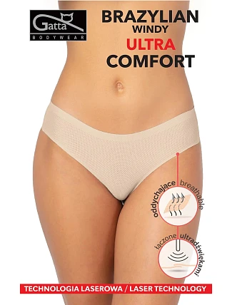 Dámske brazílske nohavičky 41670 Windy Ultra Comfort Beige - Gatta