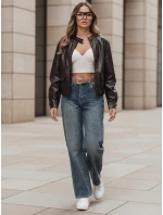 Dámske džínsové nohavice so širokými nohavicami modré FashionStreet UY2788