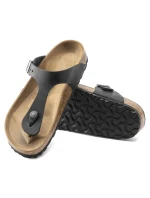 Birkenstock Gizeh NU Oiled Black Regular Oiled kožené žabky pre široké nohy (0845251)