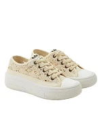 Lee Cooper dámske športové topánky beige platform lace-up women's