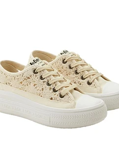Lee Cooper dámske športové topánky beige platform lace-up women's
