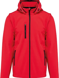 Kariban K 422 Unisex 3-vrstvová softshellová bunda s kapucňou 20.K422 červená