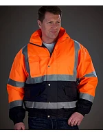 Yoko HVP 218 Hi-Vis bomberová bunda 79.P218, vysoká viditeľnosť, oranžová/námornícka modrá Yoko HVP 218 Hi-Vis bomberová bunda 79.P218, vysoká viditeľnosť, oranžová/námornícka modrá