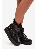 Dámske zimné topánky na platforme Lee Cooper LCJ 25 03 3814 Black