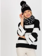 Dámska čiapka AT CZ CM 319 čierna a biela