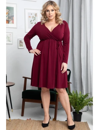 Dámske šaty SA847 Rebeka Bordo - Karko Dámske šaty SA847 Rebeka Bordo - Karko