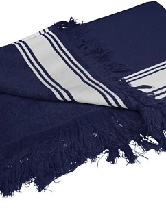 Kariban K 128 Plážová osuška Fouta 20.K128 tmavomodrá/biela
