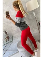 Farebná pruhovaná sada červená+sivá Farebná pruhovaná sada červená+sivá