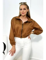 Semišová mikina na zips Ťava