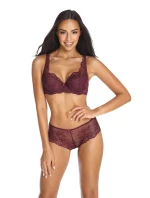Vystužená dámska podprsenka Cora M-3344/22 bordó - Mat Vystužená dámska podprsenka Cora M-3344/22 bordó - Mat