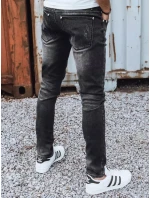 Pánske slim fit čierne džínsy FashionStreet UX3825