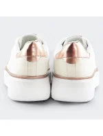 Bielo-medené šnurovacie tenisky sneakers s hviezdičkou (BB126N)