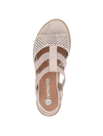 Pohodlné sandále na podpätku Remonte W RKR667 rose gold Pohodlné sandále na podpätku Remonte W RKR667 rose gold