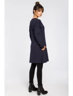 B042 Tunika s predným rázporkom - tmavo modrá B042 Tunika s predným rázporkom - tmavo modrá