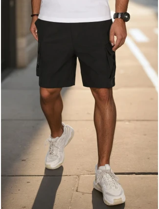 Pánske textilné bojové šortky čierne FashionStreet SX2503