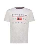 Geografické Nórsko Jezolo DB 254 M SY9738H/GN-Gray sieťované tričko