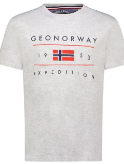 Geografické Nórsko Jezolo DB 254 M SY9738H/GN-Gray sieťované tričko