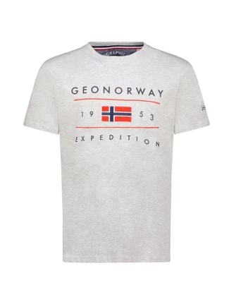 Geografické Nórsko Jezolo DB 254 M SY9738H/GN-Gray sieťované tričko