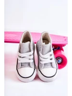 Dziecięce Trampki Wysokie Srebrne Catrina