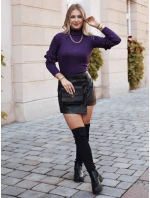 Dámsky sveter BUFALO tmavo fialový FashionStreet MY1426 Dámsky sveter BUFALO tmavo fialový FashionStreet MY1426