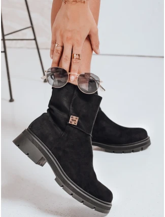 Dámske čierne semišové topánky FashionStreet ZY1115