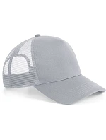 Beechfield B 642 5-panelová snapbacková čiapka „Microknit Trucker“ 53.0642 svetlošedá