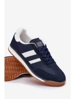 Buty Sportowe Sneakersy Męskie Granatowe Sivara