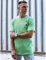 Pánske mätové bavlnené základné tričko FashionStreet RX5565 Pánske mätové bavlnené základné tričko FashionStreet RX5565
