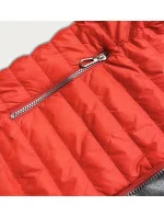 Oranžová dámska bunda s kapucňou (DL011)