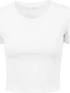 Build your Brand BY 042 Ťažký dámsky crop top 56.0042 biely