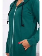 Mikina s kapucňou tmavo zelená