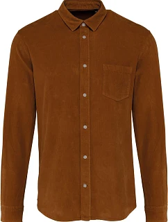 Kariban K 599 Manšestrová košeľa s dlhým rukávom 20.K599 washed brandy
