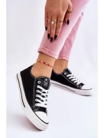 Damskie Klasyczne Trampki Czarno-Białe Ecoma