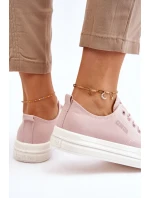 Nízke šnurovacie tenisky Big Star LL274970 Nude