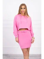 Súprava blúzky so sukňou svetlo ružová