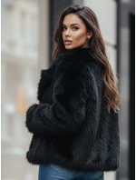 Dámsky krátky čierny kožuch ZARAFIA FashionStreet TY5117z