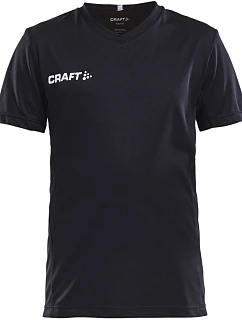 Craft Teamwear Squad Go Jersey Solid Jr Detské športové tričko s výstrihom do V 82.5582 čierne