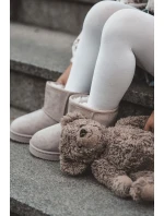 Dziecięce Ocieplane Botki Śniegowce Jasnobeżowe Gooby