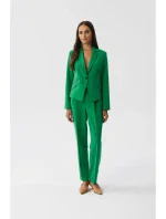 S353 Sako na mieru s jedným gombíkom - zelené S353 Sako na mieru s jedným gombíkom - zelené