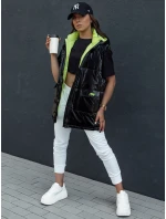 Dámska prešívaná dlhá vesta MAYLO čierna FashionStreet TY4521 Dámska prešívaná dlhá vesta MAYLO čierna FashionStreet TY4521